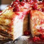 Pancakes with Michigan Cherry Sauce on top